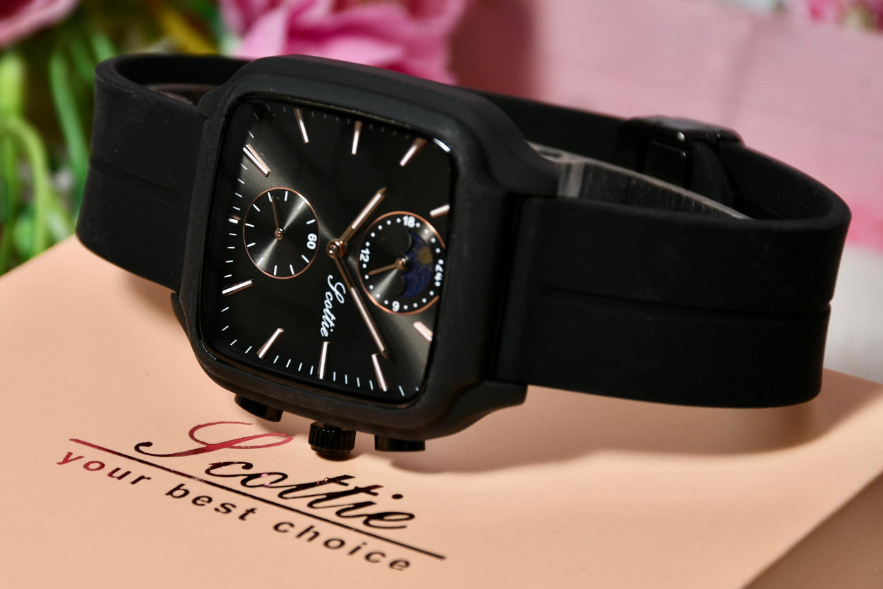 Reloj Scottie Fase Lunar Negro Dama