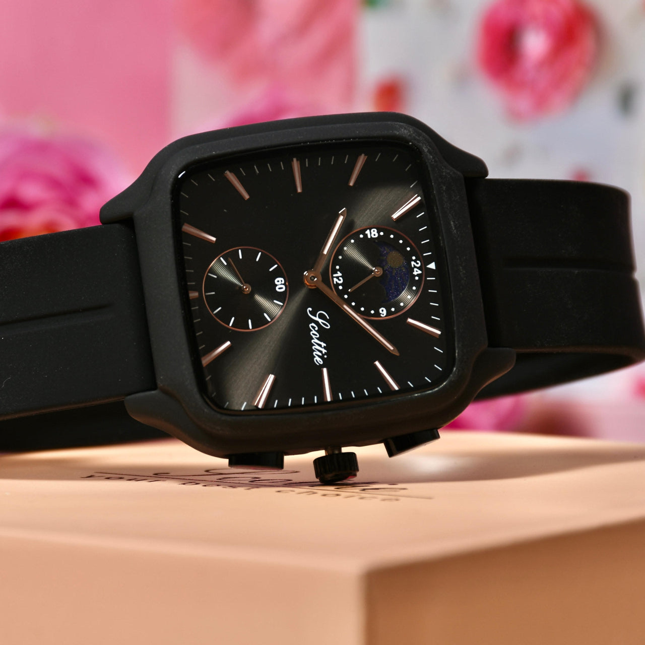 Reloj Scottie Fase Lunar Negro Dama