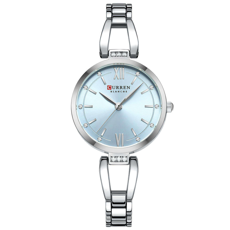 CURREN 9092 PLATA CELESTE DAMA