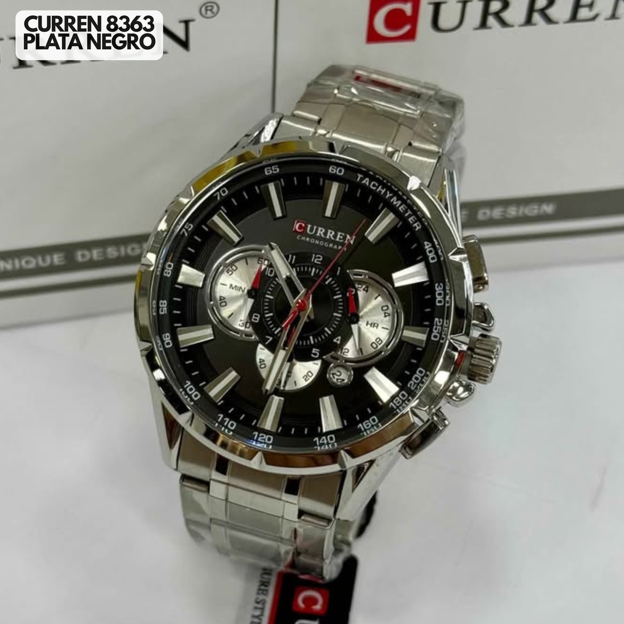 CURREN 8363 PLATA/NEGRO