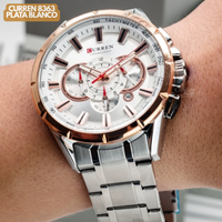 CURREN 8363 PLATA/BLANCO