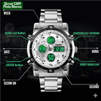 SKMEI 1389 PLATA BLANCO