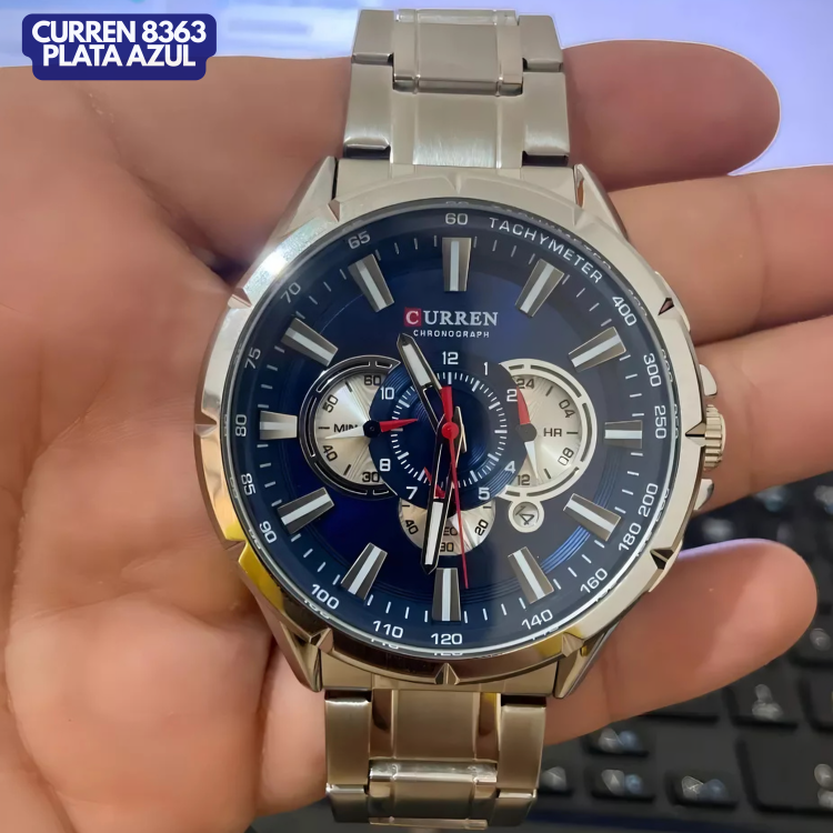Curren 8363 Plata Azul