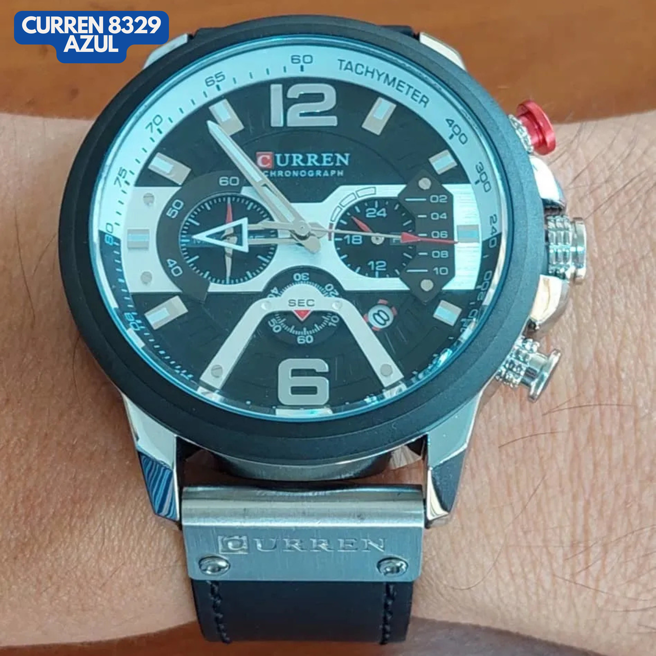 CURREN 8329 NEGRO/PLATA