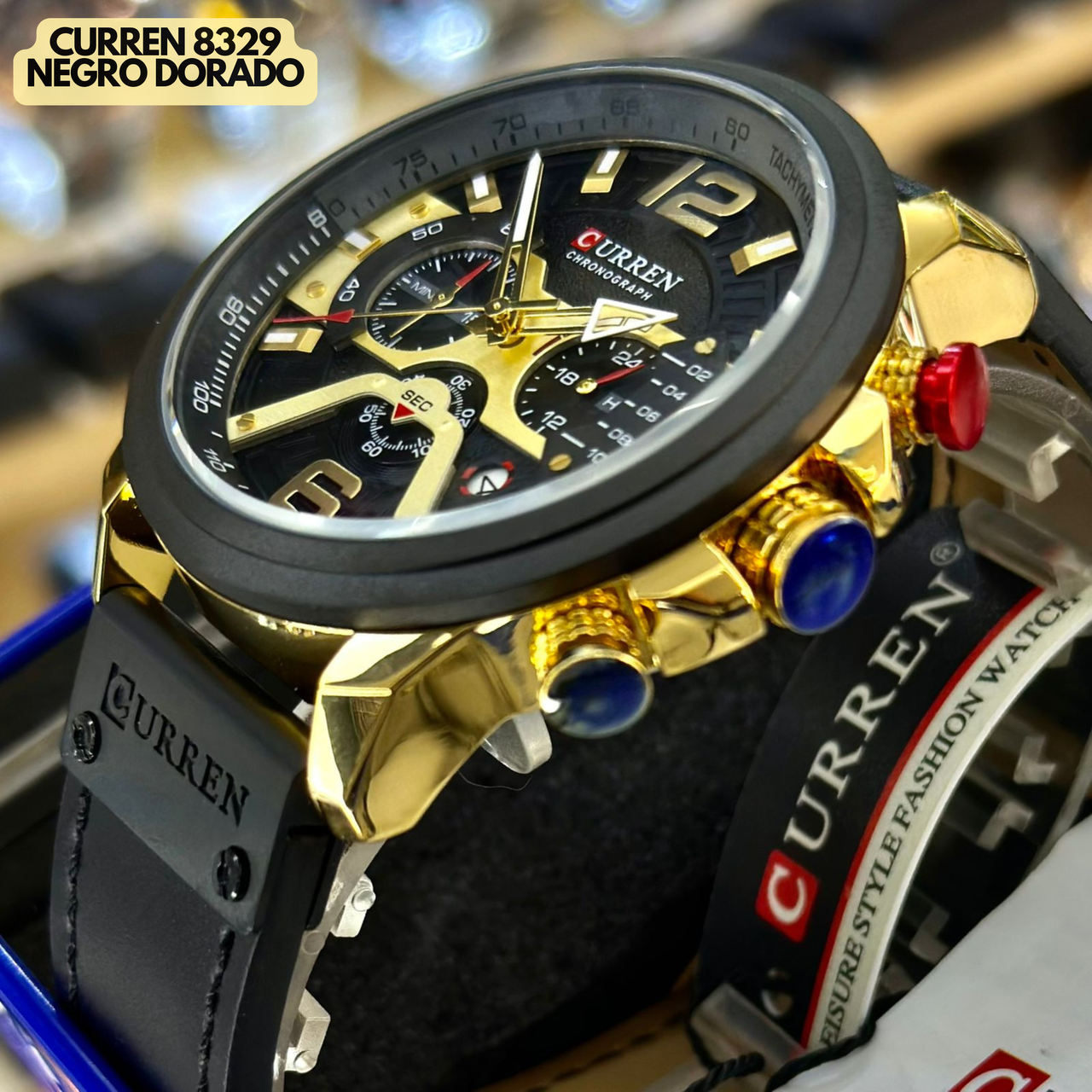 CURREN 8329 NEGRO/DORADO