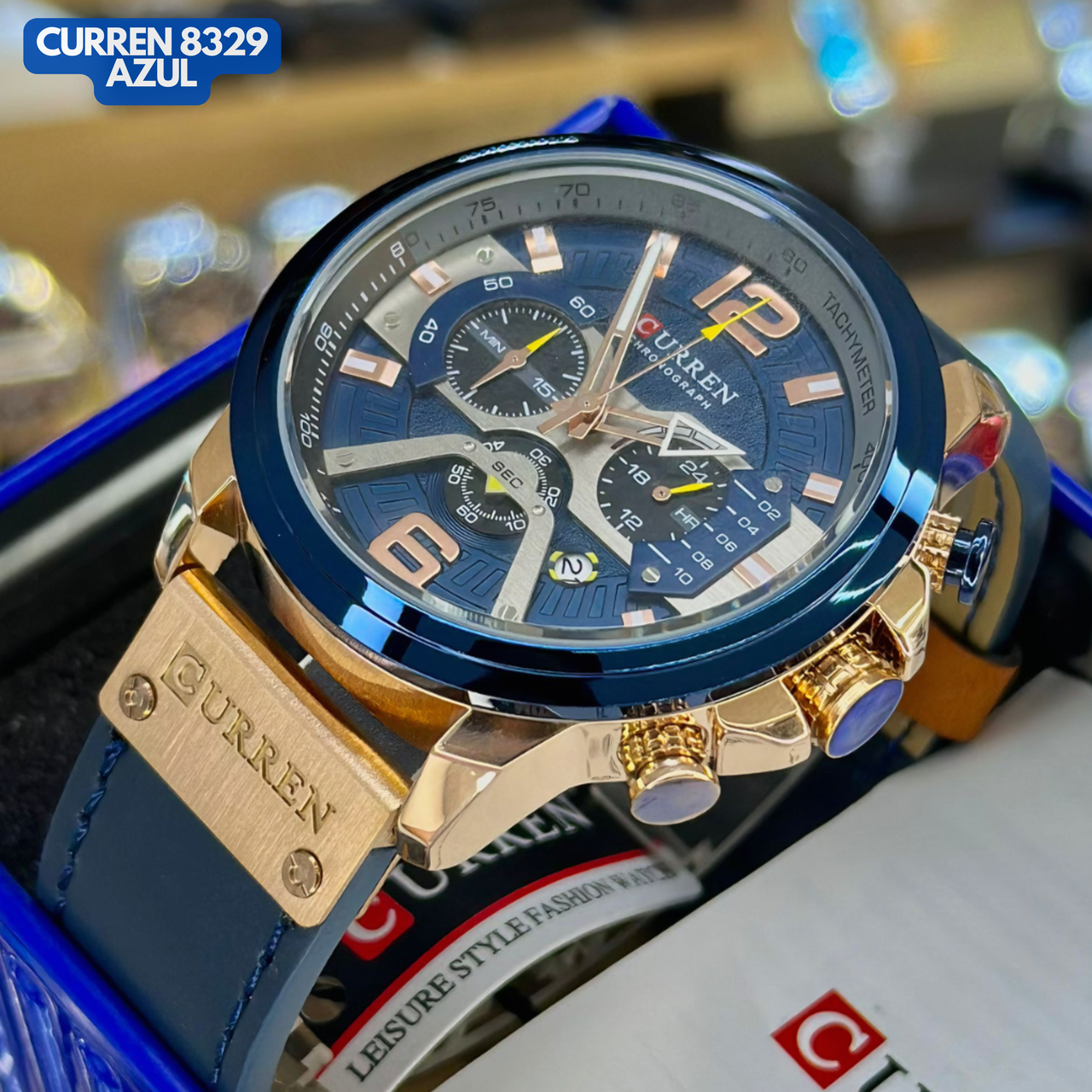 CURREN 8329 EN CUERO AZUL