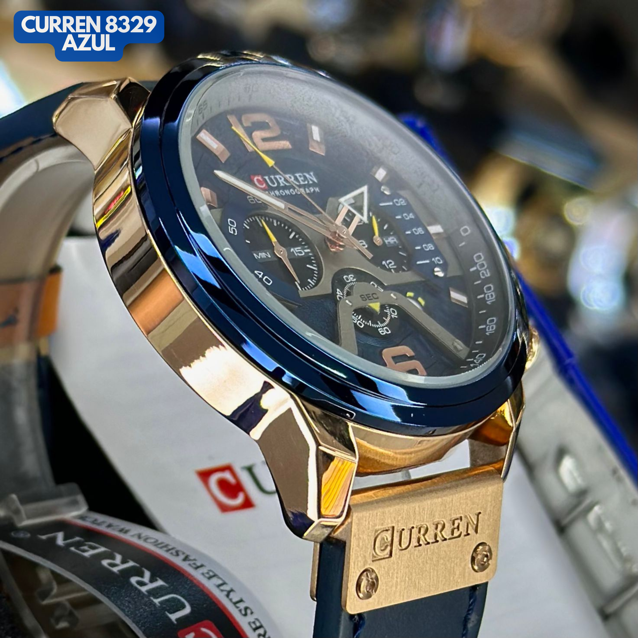 CURREN 8329 EN CUERO AZUL