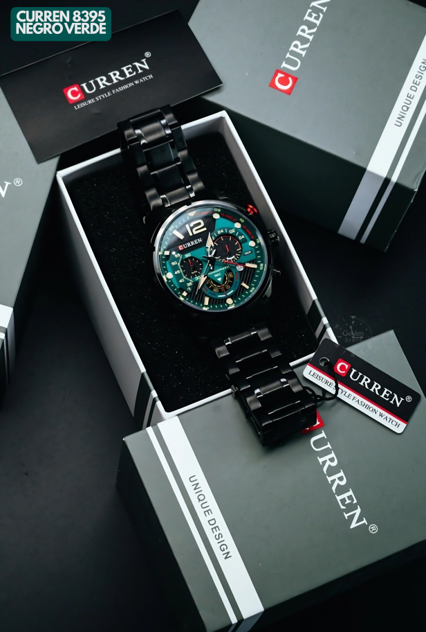 CURREN 8395 NEGRO/VERDE
