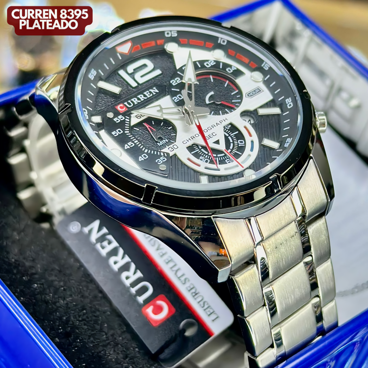 CURREN 8395 PLATEADO
