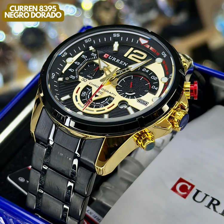 CURREN 8395 NEGRO DORADO