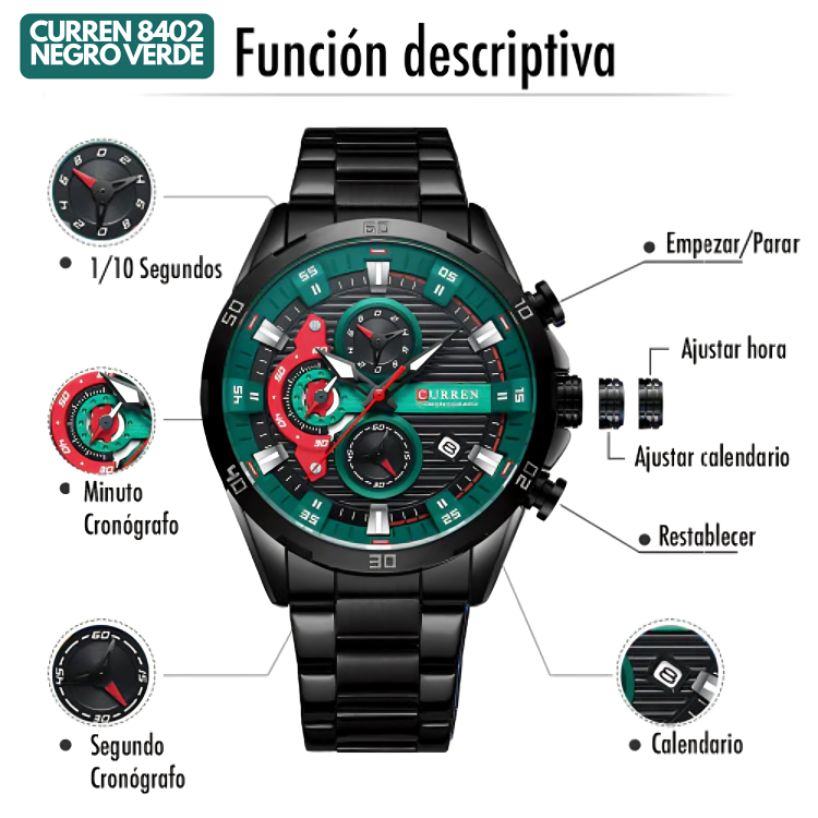 CURREN 8402 NEGRO ROJO