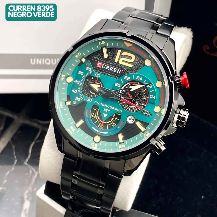 CURREN 8395 NEGRO/VERDE