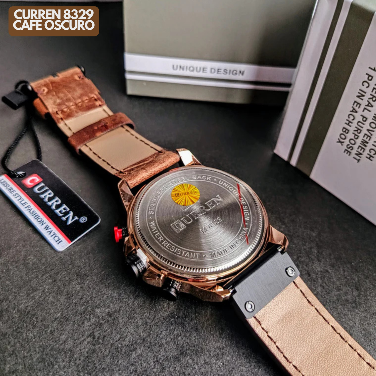 CURREN 8329 EN CUERO CAFE OSCURO