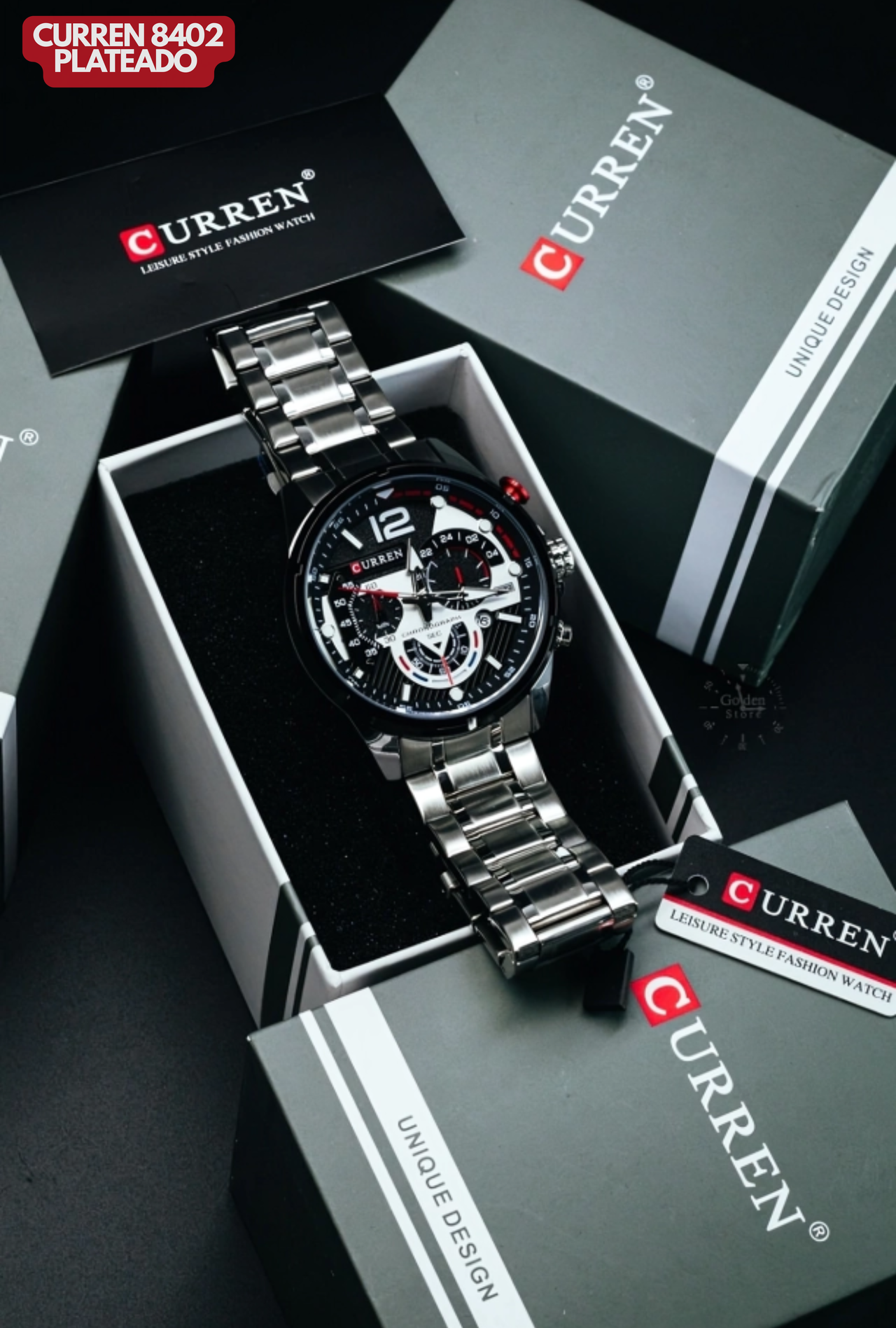 CURREN 8395 PLATEADO