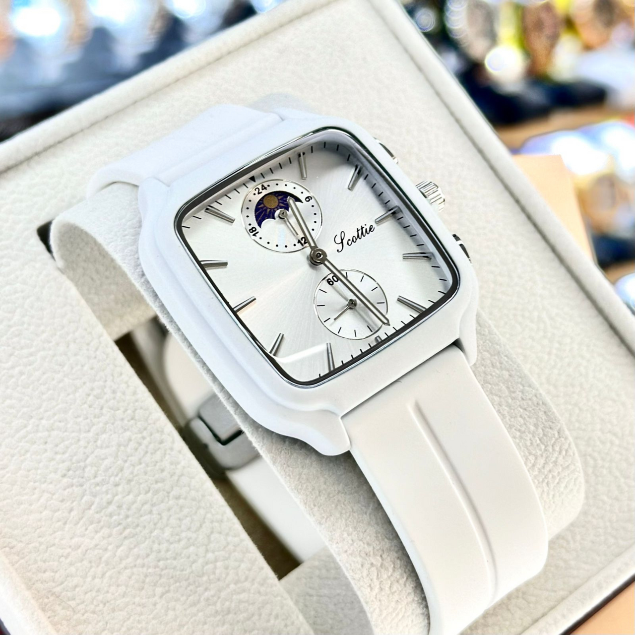 Reloj Scottie Fase Lunar Blanco Dama