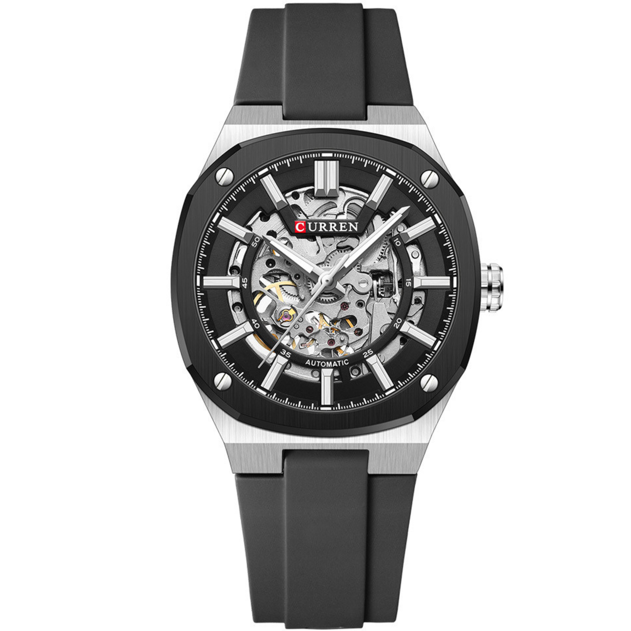 CURREN 8485 AUTOMATICO NEGRO PLATA