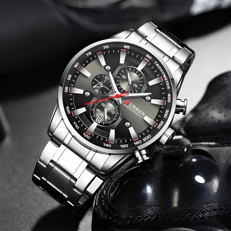 CURREN 8351 PLATA/NEGRO
